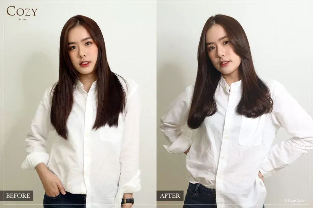 ภาพก่อน–หลังของน้องอิงจากต้นฉบับ เป็นผลลัพธ์เฉพาะบุคคล