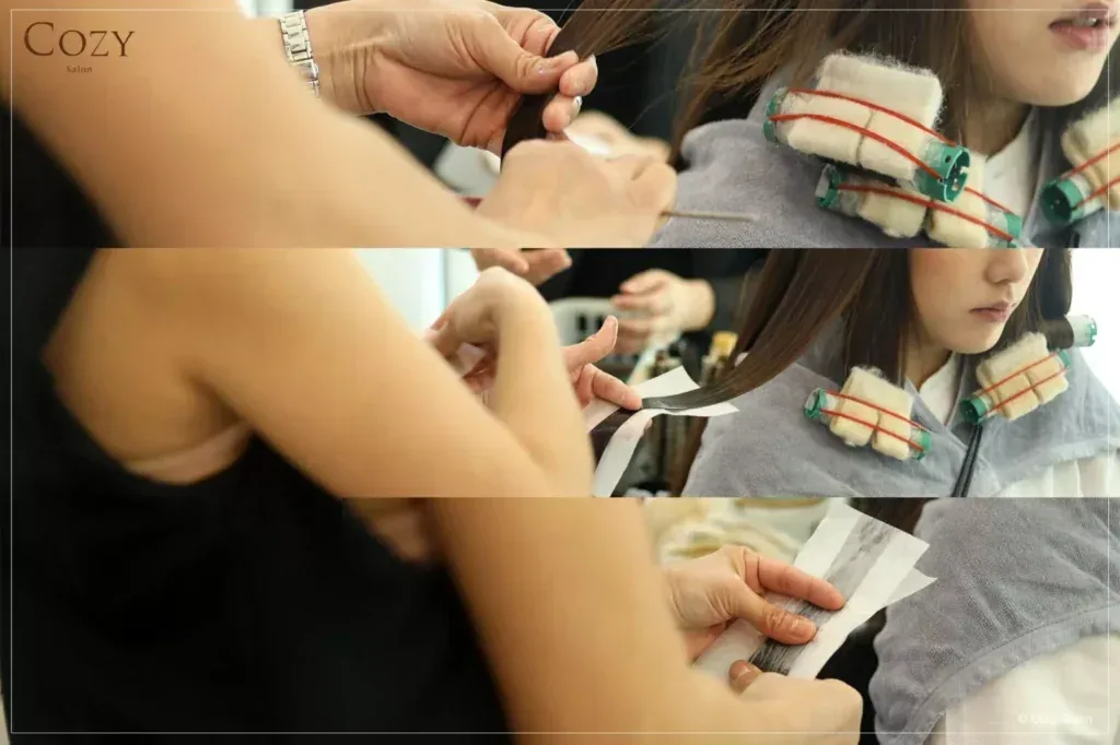 ขั้นตอนระหว่างทำผมจากเคส C-Curl ของน้องอิง