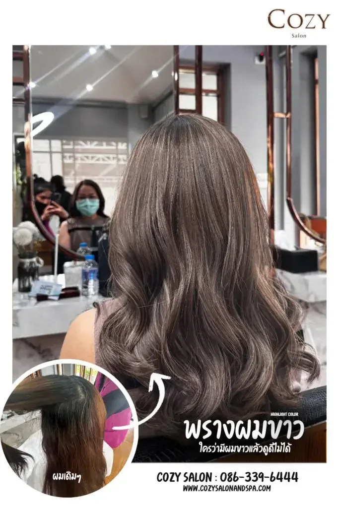ตัวอย่างเคสพรางผมขาวจาก Cozy Salon